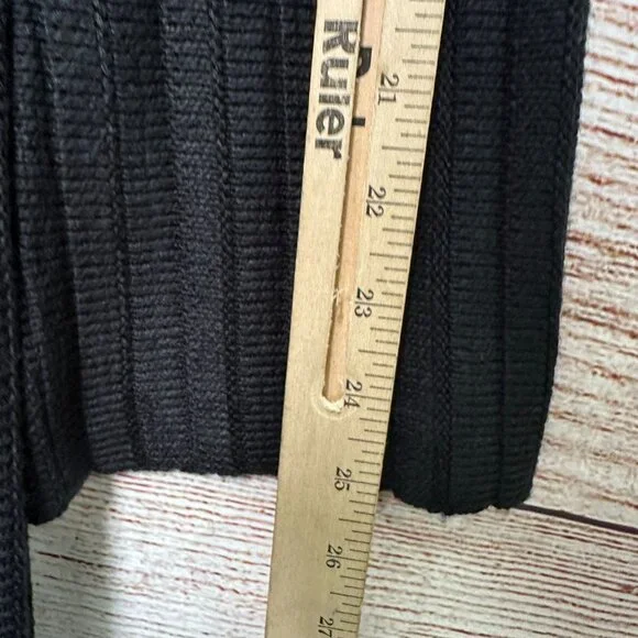 Pomander Place Womens Size S Black Ribbed Knit Sweater Adi Dress Long Sleeve - Picture 10 of 12